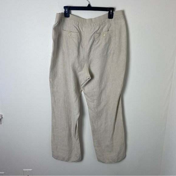 Chico’s Linen Straight Leg Lagenlook Pants - Picture 8 of 12